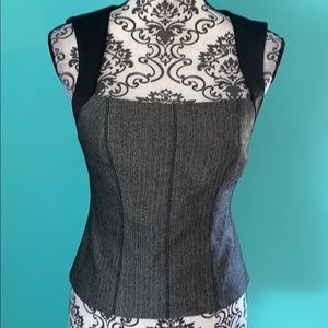 Bebe Two Toned Side Zip Lined Blouse Top 4